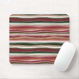 Goud Groen Bordeaux Blush Rood Strepen Muismat