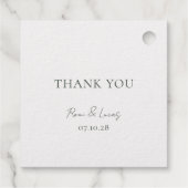  Goud & Groen Bruiloft Monogrammed Initialen Bedankjes Labels (Achterkant)