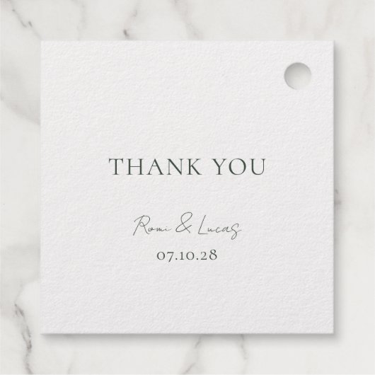  Goud & Groen Bruiloft Monogrammed Initialen Bedankjes Labels (Achterkant)