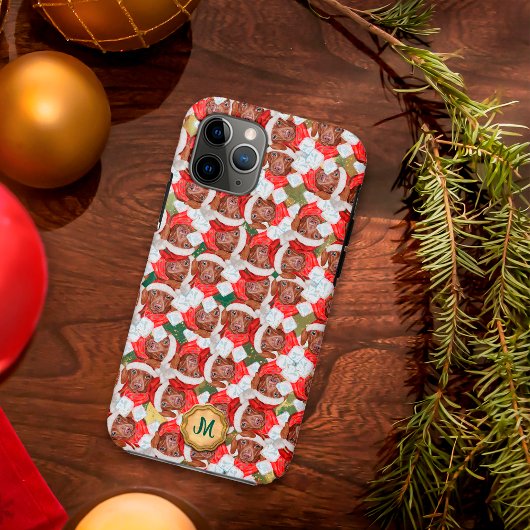 Goud Groen Chocolade Dachshund Lieve Hond Kerstmis Case-Mate iPhone Case