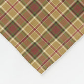 Goud, Groen en Rood Rustiek Plaid Fleece Deken (Hoek)