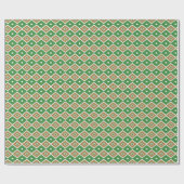 Goud, groen en witte diamant cadeaupapier (Vlak)