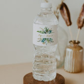  Goud & Groen Eucalyptus Waterflesetiket Waterfles Etiket