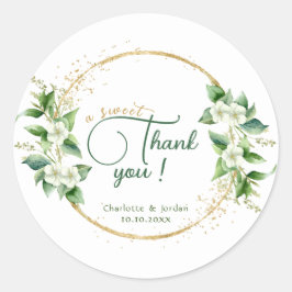 Goud groen Eucalyptus Weddenschap Ronde Sticker