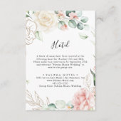 Goud Groen Foliage Floral Hotel Informatiekaartje (Voorkant)