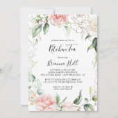 Goud Groen Foliage Keuken Thee Vrijgezellenfeest Kaart (Voorkant)