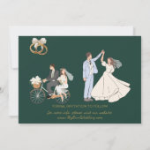 Goud & Groen Foto Save the Date (Achterkant)