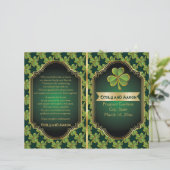 Goud, groen Iers programma voor het bruiloft van d (Staand voorkant)