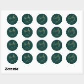 Goud & Groen Lettering Negentig 90ste Verjaardagsg Ronde Sticker (Vel)