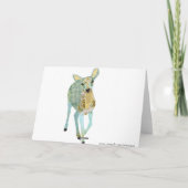 Goud & Groen Liefste Herten Kerst Kaart (Achterkant)