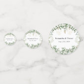 Goud & Groen Loof Weelderige Wijngaard Confetti (Achterkanten)