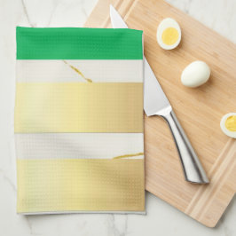 Goud & Groen Marmer Streep Theedoek
