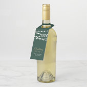 Goud & Groen Modern Script Prettig Kerstfeest  Flessenhanger (Schuin)