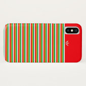 Goud Groen Rood Wit Gestreept Case-Mate iPhone Case (Achterkant (horizontaal))