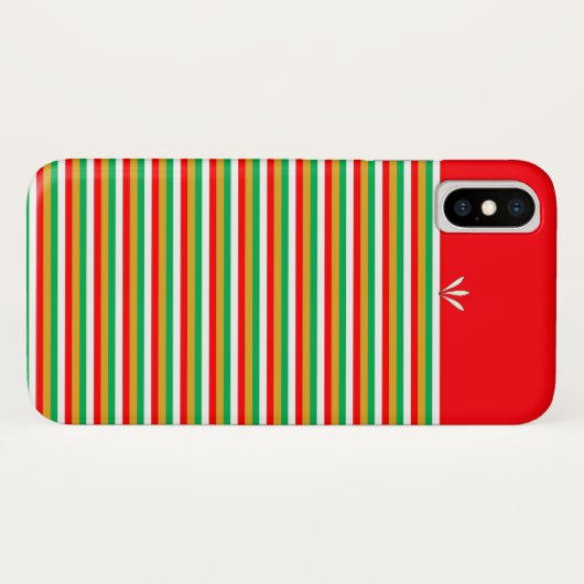 Goud Groen Rood Wit Gestreept Case-Mate iPhone Case (Achterkant (horizontaal))