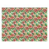 Goud Groen Rood Wit Poinsettia Tafelkleed (Voorkant (Horizontaal))