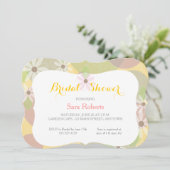 Goud, Groen & Roze I Wit Daisies Vrijgezellenfeest Kaart (Staand voorkant)