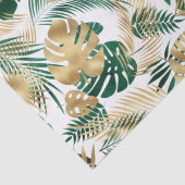 Goud & Groen Tropisch blad Tissuepapier (Detail)
