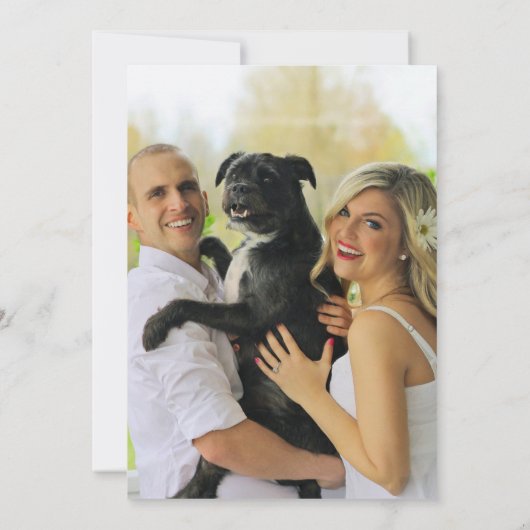 Goud Groen Tropisch Bladeren Save the Date Kaart (Achterkant)