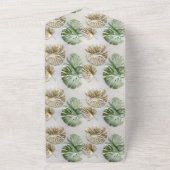 Goud Groen Wit Tropisch Bladeren All In One Uitnodiging (Buitenkant)