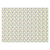 Goud, groen, zwart op witte atoomvezels | Retro Tafelkleed (Voorkant (Horizontaal))