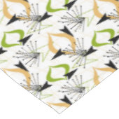 Goud, groen, zwart op witte atoomvezels | Retro Tafelkleed (Gekanteld)