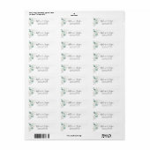 Goud groene bladeren Huwelijk Retouradres Label (Full Sheet)