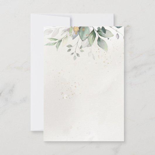 Goud Groene Eucalyptus Save The Date (Achterkant)