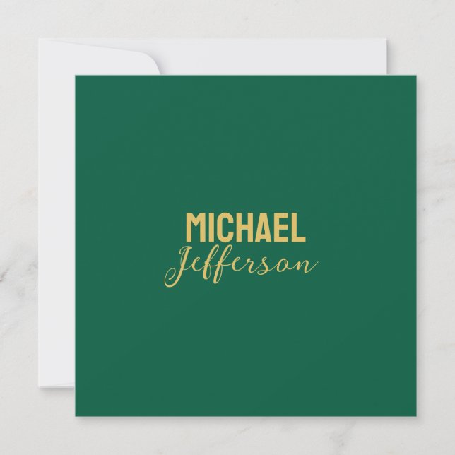 Goud groene kleur elegante moderne minimalistische (Voorkant)