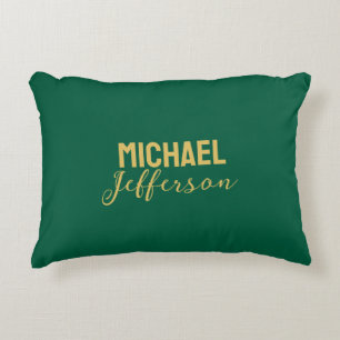Goud groene kleur elegante moderne minimalistische accent kussen