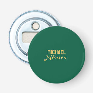 Goud groene kleur elegante moderne minimalistische button flesopener