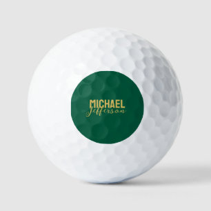 Goud groene kleur elegante moderne minimalistische golfballen