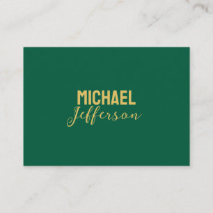 Goud groene kleur elegante moderne minimalistische informatiekaartje