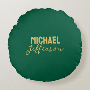 Goud groene kleur elegante moderne minimalistische rond kussen