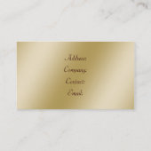 goud groene Wedding Cake makers Visitekaartje (Achterkant)