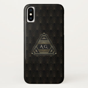 Goud Grote Gatsby Art Deco Monogram Case-Mate iPhone Case