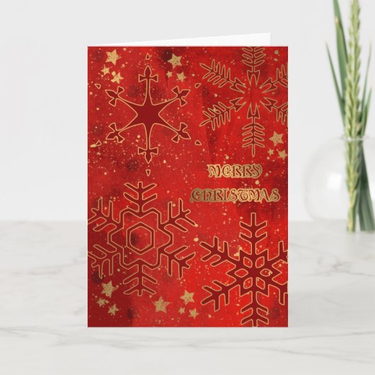 Goud & Grunge Feestdagen Kaart (Voorkant)