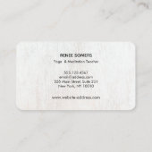 Goud Gyan Mudra Hand Meditatie Leraar Vierkant B Visitekaartje (Achterkant)