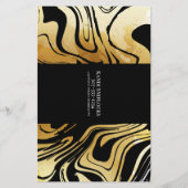 Goud haar stylist nagels make-up salon prijslijst flyer (Achterkant)