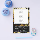 Goud haar stylist nagels make-up salon prijslijst flyer (Enkel)