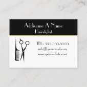 Goud haarstylist Modern Minimalistisch zwart wit Visitekaartje (Achterkant)