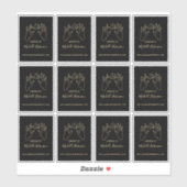 Goud Hand-getrokken Maan Script Naam Handmade Door Sticker (Vel)