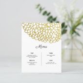 Goud Hand-getrokken Petal Patroon Wedding (Staand voorkant)