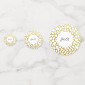 Goud Hand-getrokken Petal Patroon Wedding Confetti (Voorkanten)