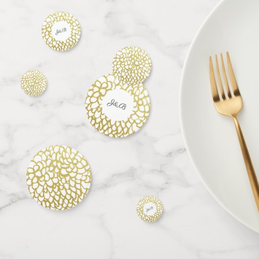 Goud Hand-getrokken Petal Patroon Wedding Confetti (Groep)