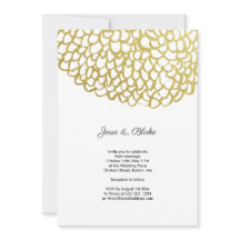 Goud Hand-getrokken Petal Patroon Wedding
