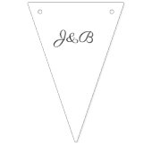 Goud Hand-getrokken Petal Patroon Wedding Vlaggetjes (Tweede vlag)