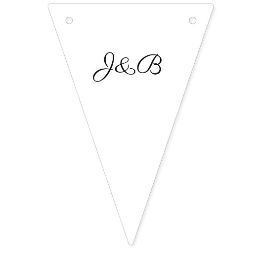 Goud Hand-getrokken Petal Patroon Wedding Vlaggetjes (Tweede vlag)