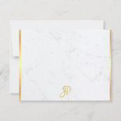 Goud Handgeschreven Monogram Marmeren Sjabloon Ele (Voorkant)