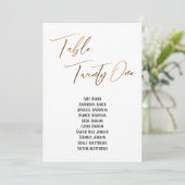 Goud handschrift Tabel 21 Zitplaatje (Staand voorkant)